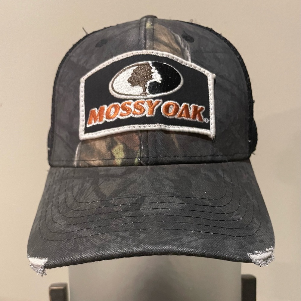 Mossy Oak 3D Patch Logo Camo Mesh Trucker Hunting Hat S/M